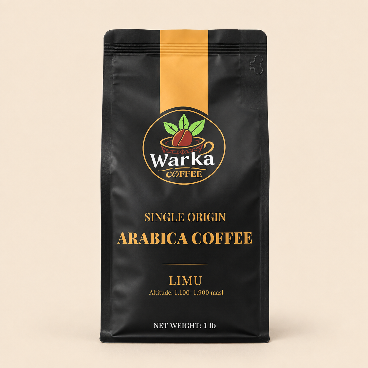Warka Coffee Limu Jimma Washed retail bag